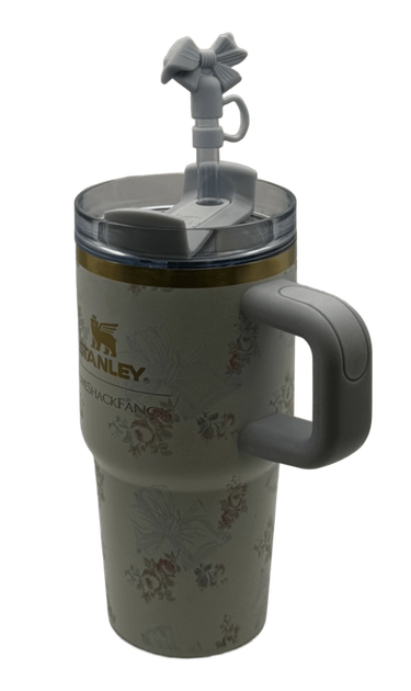 Термос термочашка Stanley Quencher H2.0 Tumbler з нержавіючої сталі 0,59 л LoveShackFancy Floral Ribbon Blue KT6007863 - зображення 8