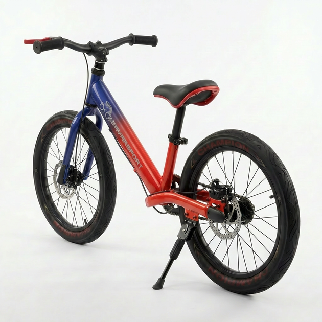 Детский беговел 16 дюймов BavarSport Champion 1411 возраст от 4 лет Red-Blue - изображение 4