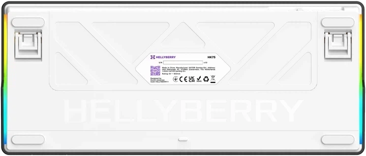 Клавіатура бездротова Hator Hellyberry HK75 Mechanical Linear RGB Wireless/Bluetooth/USB White/Violet (HK75_wireless) - Фото 7 Клавіатура бездротова Hator Hellyberry HK75 Mechanical Linear RGB Wireless/Bluetooth/USB White/Violet (HK75_wireless) - зображення 7