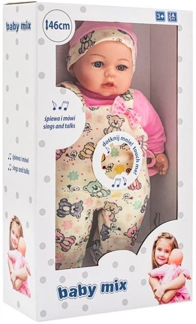 Lalka bobas Baby Mix Maja mówiąca i śpiewająca po polsku 46 cm (56324) - obraz 5