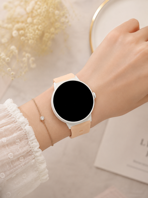 Умные смарт часы Smart Watch 4you BENEFIT Plus круглый экран 1.38" с функцией звонков просмотр уведомлений Rose Gold - изображение 2