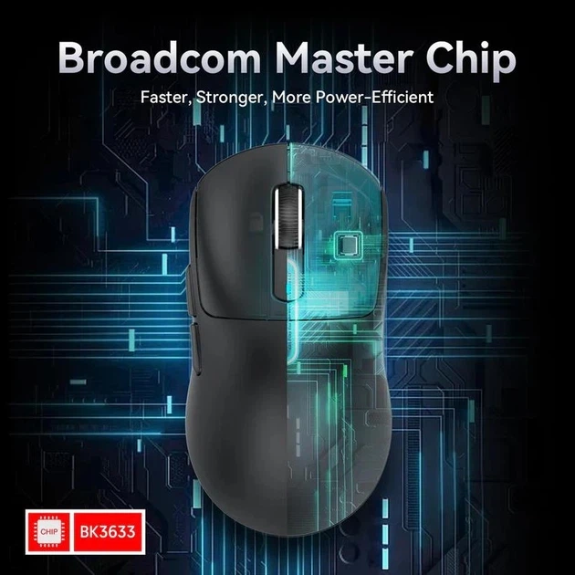 Бездротова ATTACK SHARK X3 Чорна Ігрова Мишка PAW3395 для ПК Радіоканал / Bluetooth - Фото 4 Бездротова ATTACK SHARK X3 Чорна Ігрова Мишка PAW3395 для ПК Радіоканал / Bluetooth - зображення 4