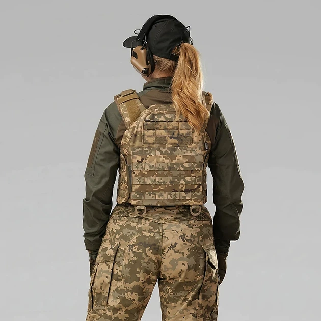 Плитоноска женская Warmor gen.3 FL SPECPROM (for Ladies). Без подсумков. С быстрым боковым и верхним сбросом (без плит). Пиксель - изображение 7