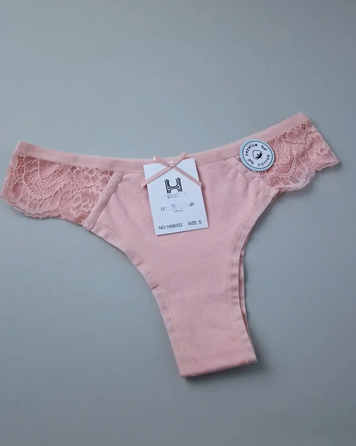 Американки бавовняні з мереживом Heat Underwear Персиковий XL - Фото 1 Американки бавовняні з мереживом Heat Underwear Персиковий XL - изображение 1