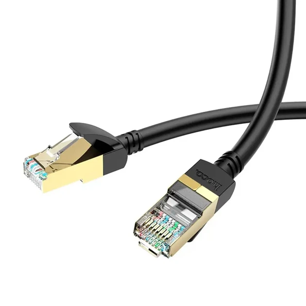 Патч-корд Hoco US02 Level Pure Copper Gigabit Ethernet Cable 3m Black - изображение 3