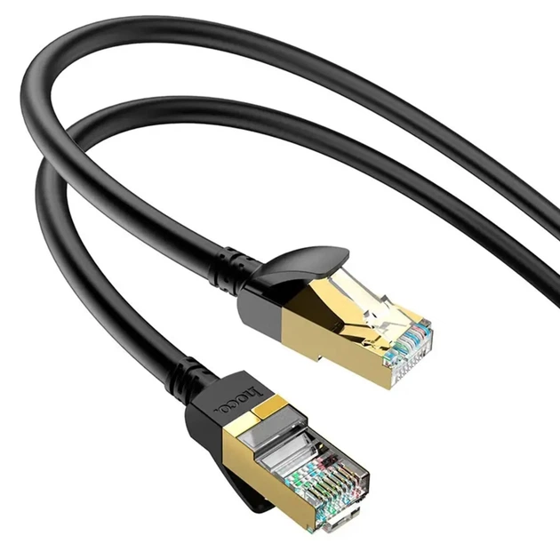 Патч-корд Hoco US02 Level Pure Copper Gigabit Ethernet Cable 3m Black - изображение 4