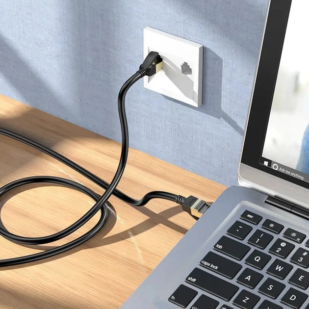 Патч-корд Hoco US02 Level Pure Copper Gigabit Ethernet Cable 3m Black - изображение 6