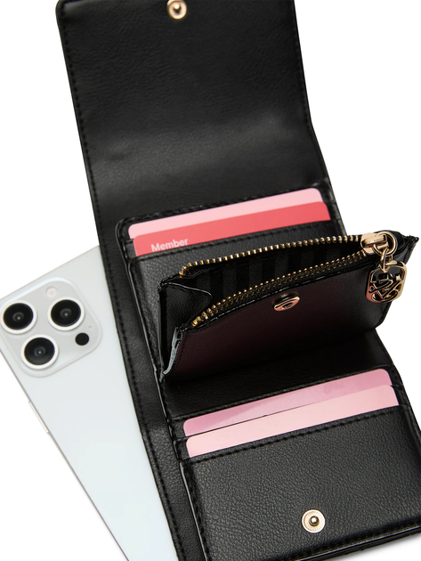Міні-гаманець чорний Victoria's Secret Small Flap Wallet - Фото 2 Міні-гаманець чорний Victoria's Secret Small Flap Wallet - зображення 2