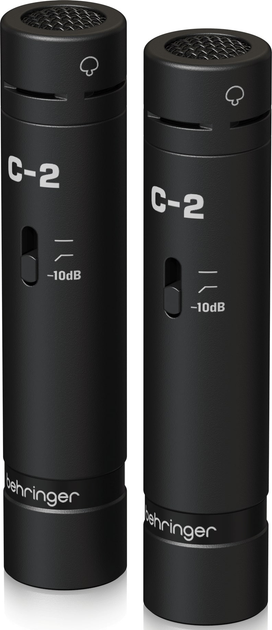 Profesjonalna sparowana para mikrofonów pojemnościowych Behringer C‑2 Dark Edition (4033653220330) - obraz 3