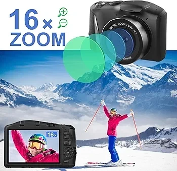 4k цифрова камера 48Мп з 16x зумом, з 32гб картою - Фото 4 4k цифрова камера 48Мп з 16x зумом, з 32гб картою - изображение 4
