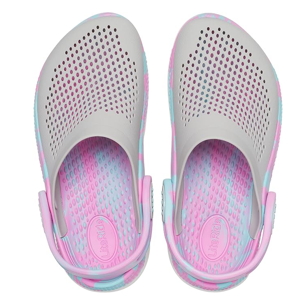 Детские Сабо Crocs Kids Literide 360 Clog 29-30 р 17.5-18.3 см Серые 207021-C12 Pearl/Multi - Фото 3 Детские Сабо Crocs Kids Literide 360 Clog 29-30 р 17.5-18.3 см Серые 207021-C12 Pearl/Multi - изображение 3