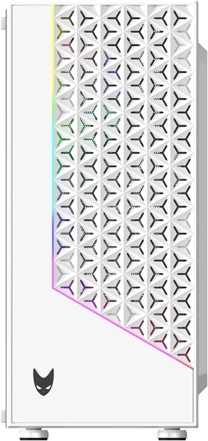Корпус Oversteel Iridium RGB / без БП / Midi Tower / ATX, mATX, ITX / 2 пылевых фильтра / ARGB / Закаленное стекло / Белый (101642233) - Уценка - изображение 2