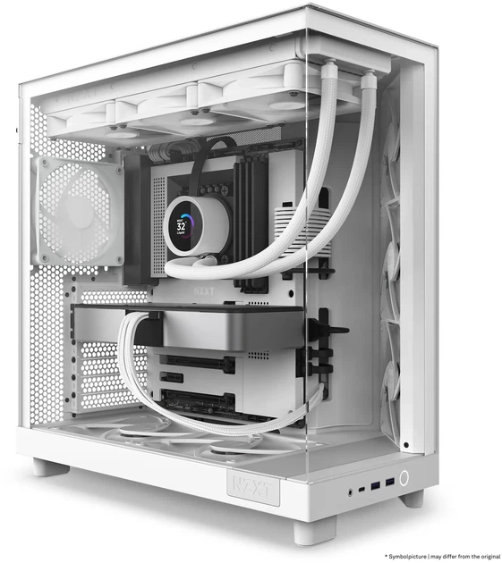 Корпус NZXT H6 Flow / Без БП / Mid Tower / ATX / 3х120мм Fans / Белый - изображение 9