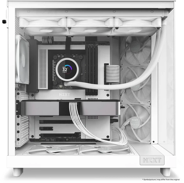 Корпус NZXT H6 Flow / Без БП / Mid Tower / ATX / 3х120мм Fans / Белый - изображение 10