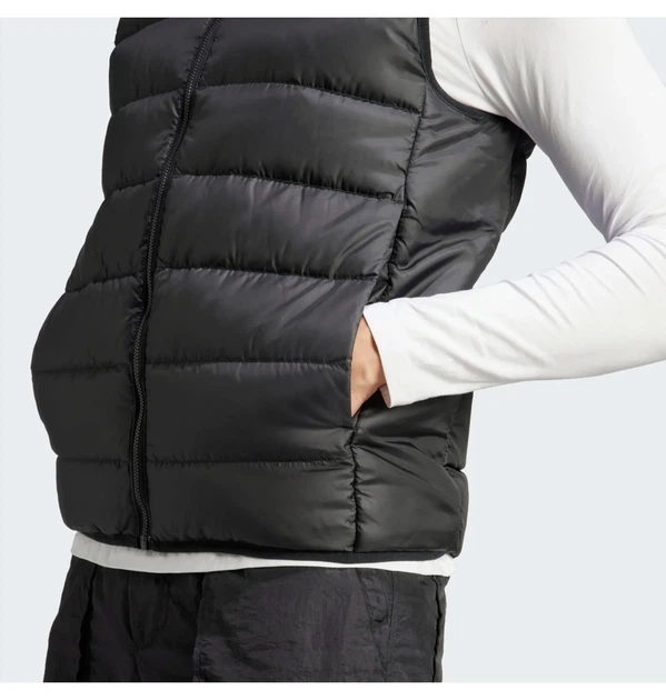 Мужская жилетка Essentials 3-Stripes Light Down пуховая черная Xs - изображение 7