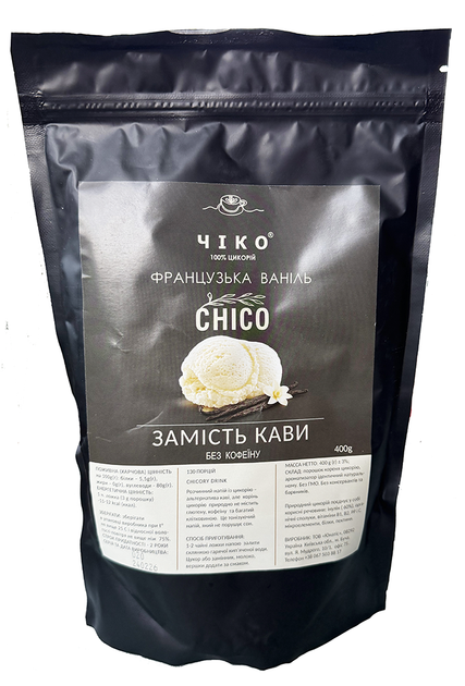 Цикорій CHICO смак Французська ваніль 400 г Юнатіс - Фото 1 Цикорій CHICO смак Французська ваніль 400 г Юнатіс - зображення 1