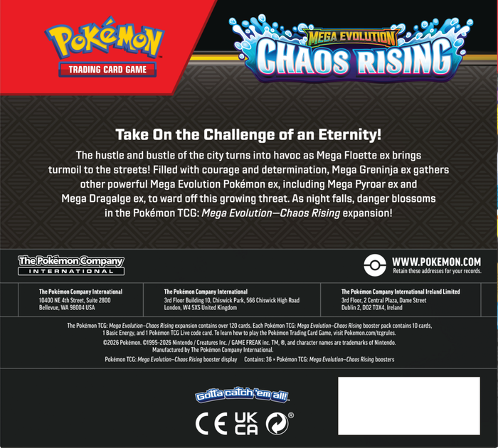 Zestaw kart Pokemon TCG: Mega Evolution - Chaos Rising - Booster Display 36 szt (196214141049) - obraz 10