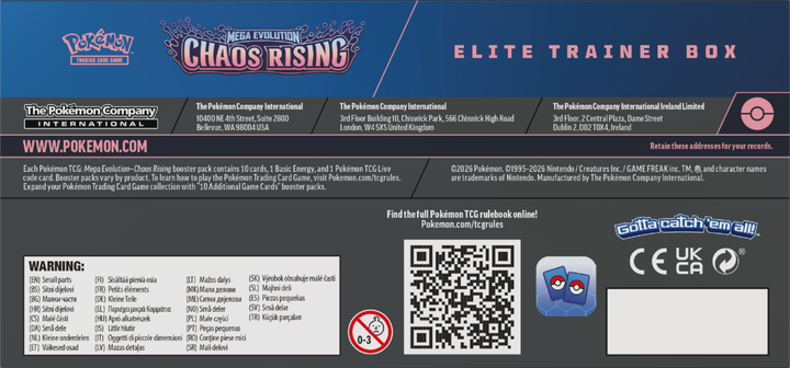 Набір карток Pokemon TCG: Mega Evolution - Chaos Rising - Elite Trainer Box (196214139954) - зображення 13