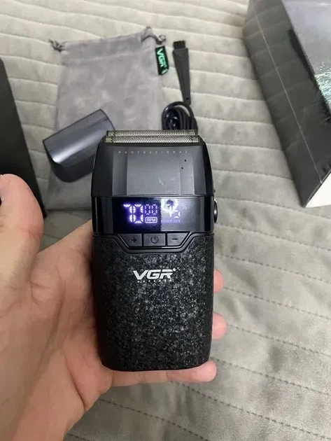 Електробритва чоловіча VGR V-640S (Професійний шейвер з LED-дисплеєм) - изображение 4