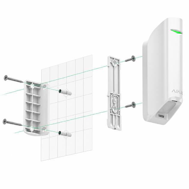 Крепление для датчика движения Ajax Smartbracket MotionProtect Curtain пластик Белый - изображение 3