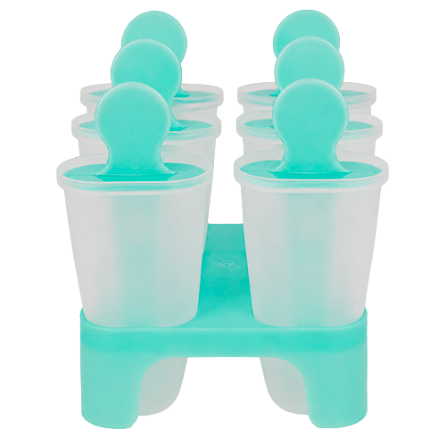 Формы для мороженого Stenson R21107 пластиковые 6 шт 10x9.5 см Turquoise - изображение 2