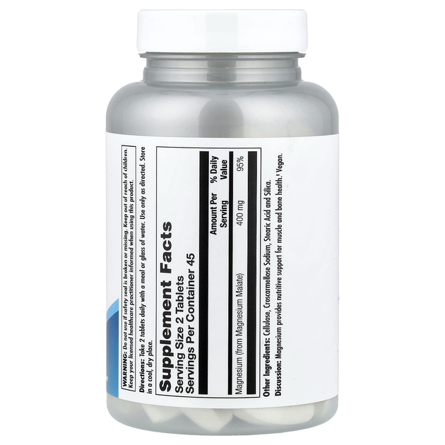Малат магнію KAL "Magnesium Malate 400" 400 мг (90 таблеток) - зображення 2