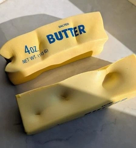 Вершкове масло сквіш 13см Butter іграшка-антистрес шматок вершкового масла, батер-сквіш but13 - изображение 2