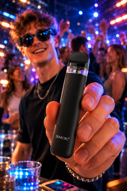 POD-система Smok Novo 2C KIT Black черная электронная сигарета вейп на 800 мАч 22 Вт с сменным картриджем - Фото 3 POD-система Smok Novo 2C KIT Black черная электронная сигарета вейп на 800 мАч 22 Вт с сменным картриджем - изображение 3