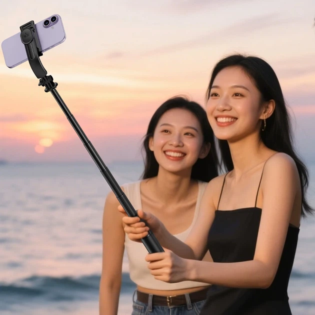 Селфи-монопод ACEFAST E42, selfie stick with automatic tripod, 1.05m, 10m remote, black - Фото 11 Селфи-монопод ACEFAST E42, selfie stick with automatic tripod, 1.05m, 10m remote, black - изображение 11