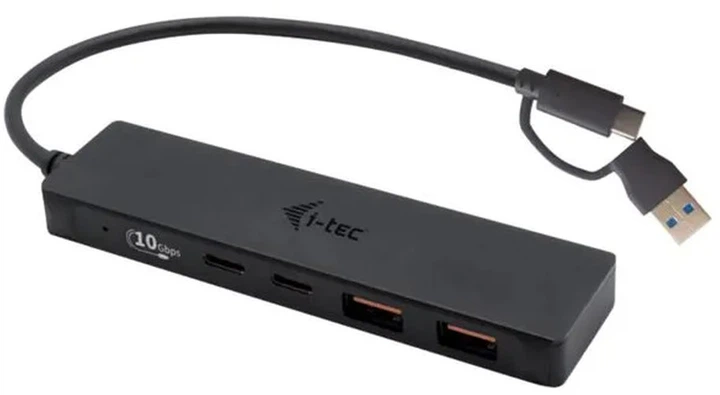 Hub USB i-Tec USB-A/USB-C Metal HUB 2xUSB-A + 2xUSB-C 10 Gbps (C31HUBMETAL2A2C) - Zdjęcie 1 Hub USB i-Tec USB-A/USB-C Metal HUB 2xUSB-A + 2xUSB-C 10 Gbps (C31HUBMETAL2A2C) - obraz 1