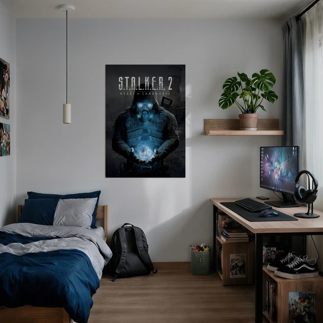 Постер Сталкер 2, Stalker 2, Припять, Чернобыль, декор комнаты геймера, A3 42×30 см (id7201) - изображение 2