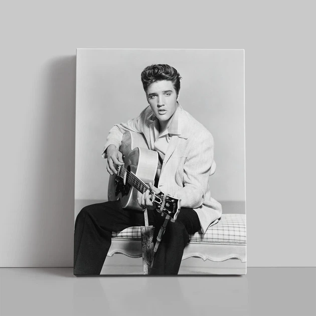 Інтер'єрна картина Елвіс Преслі з акустичною гітарою, Elvis Presley, король рок-н-ролу, 40×30 см (id1746) - зображення 2
