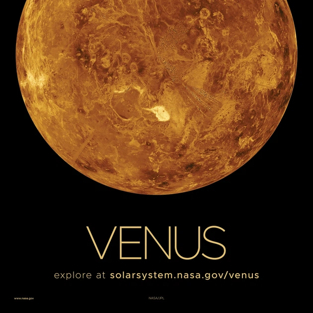 Интерьерная картина Венера, Venus, NASA, НАСА, космос, астрономия, 42×27 см (id7150) - изображение 3
