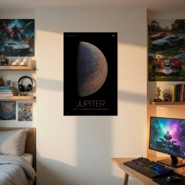 Постер Юпитер, Jupiter, NASA, НАСА, космос, астрономия, A3 42×27 см (id7112) - изображение 2