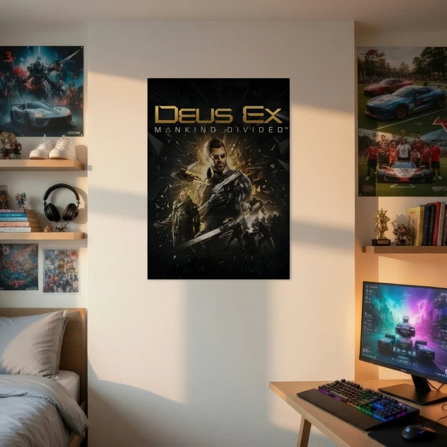 Постер Deus Ex: Mankind Divided (2016), киберпанк, sci-fi, постер для геймеров, A3 42×30 см (id1635) - изображение 2