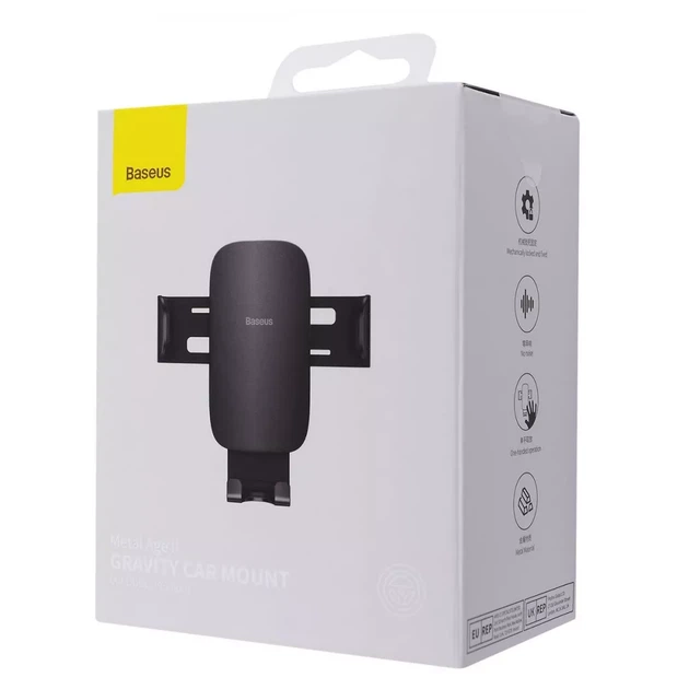 Автомобільний тримач Baseus Metal Age 2 Gravity Air Outlet Car Mount - Фото 3 Автомобільний тримач Baseus Metal Age 2 Gravity Air Outlet Car Mount - зображення 3
