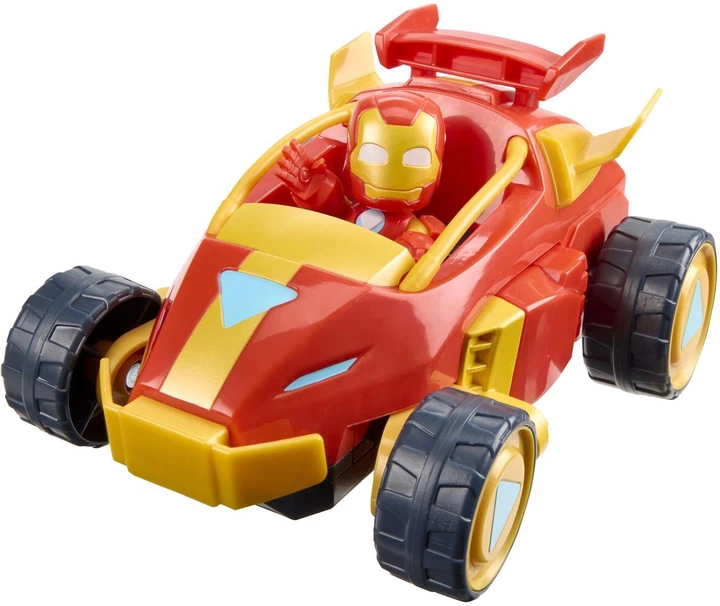 Набір Hasbro Marvel 2 in 1 Iron Man and his awesome friends: Mech Suit and Vehicle 10 см G1474 (5010996313317) - зображення 4