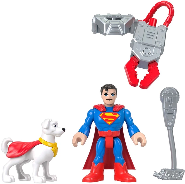 Zestaw Fisher-Price DC Super friends metal force: Superman and Krypto 7.5 cm JGN60 (194735318780) - obraz 3