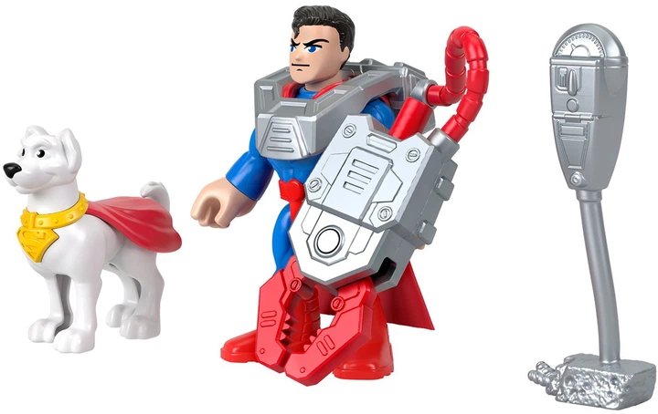 Zestaw Fisher-Price DC Super friends metal force: Superman and Krypto 7.5 cm JGN60 (194735318780) - obraz 6
