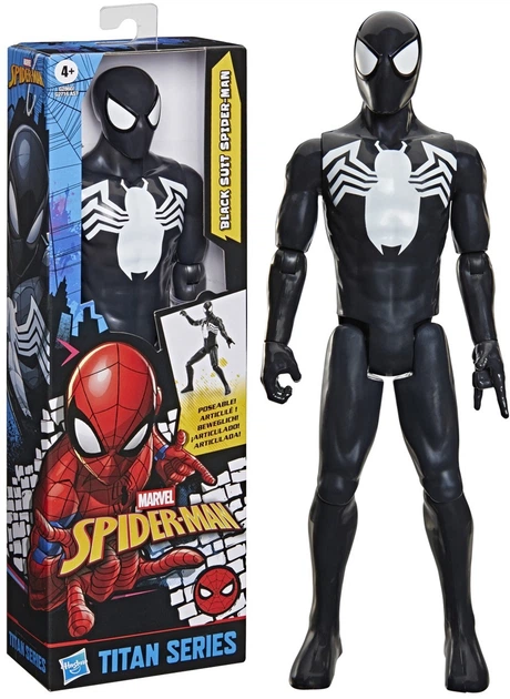 Фігурка Hasbro Marvel Titan Series Spider-Man: Black Suit Spider-Man 30 см G2860 (5010996361219) - зображення 3