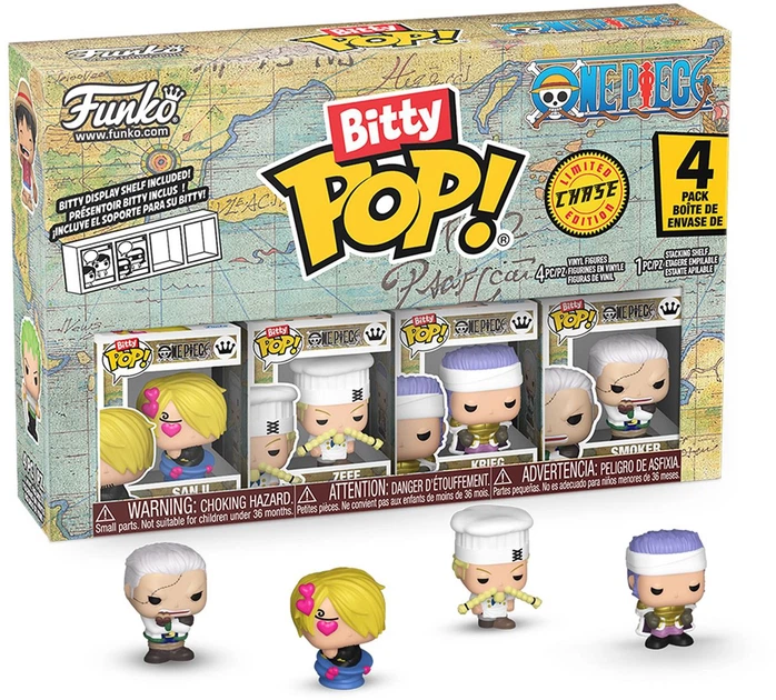 Набір фігурок Funko Bitty Pop! One Piece: Санджі, Зефф, Кріг 2.3 см 86894 (889698868945) - зображення 2