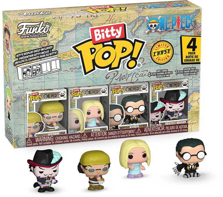 Набір фігурок Funko Bitty Pop! One Piece: Усопп, Кая, Куро 2.3 см 86895 (889698868952) - зображення 2