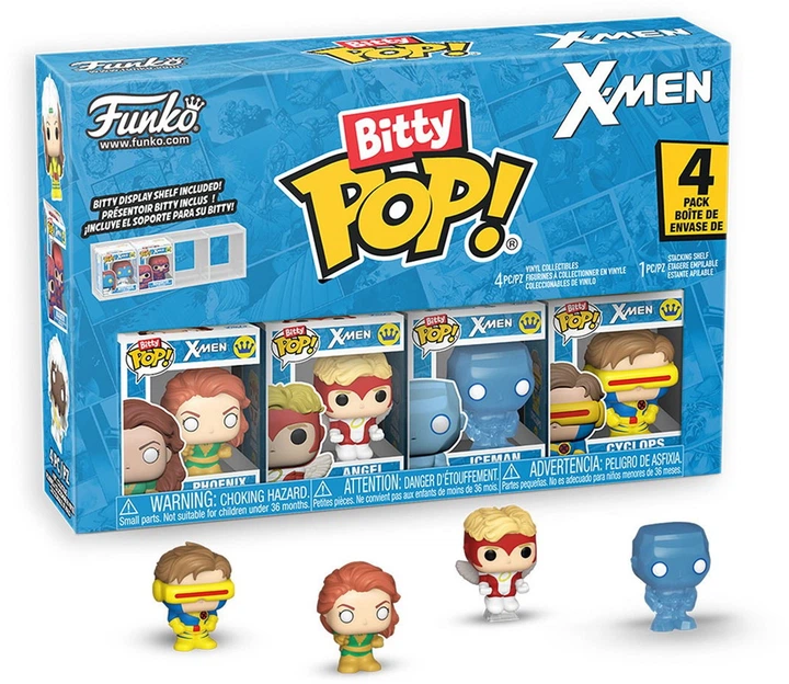 Набір фігурок Funko Bitty Pop! X-Men: Фенікс, Янгол, Айсмен, Циклоп 2.3 см 91391 (889698913911) - зображення 3