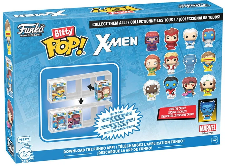 Набір фігурок Funko Bitty Pop! X-Men: Роуґ, Найткраулер, Гамбіт, Шторм 2.3 см 92502 (889698925020) - зображення 2