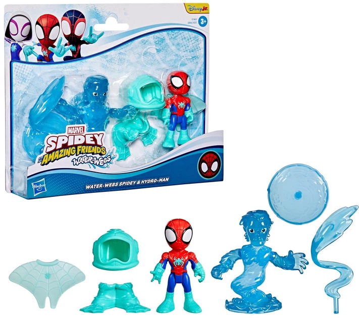 Набір Hasbro Disney Jr. Marvel: Спайді та його дивовижні друзі — Waterwebs Спайді та Гідро-Мен 10 см G1463 (5010996281203) - зображення 3