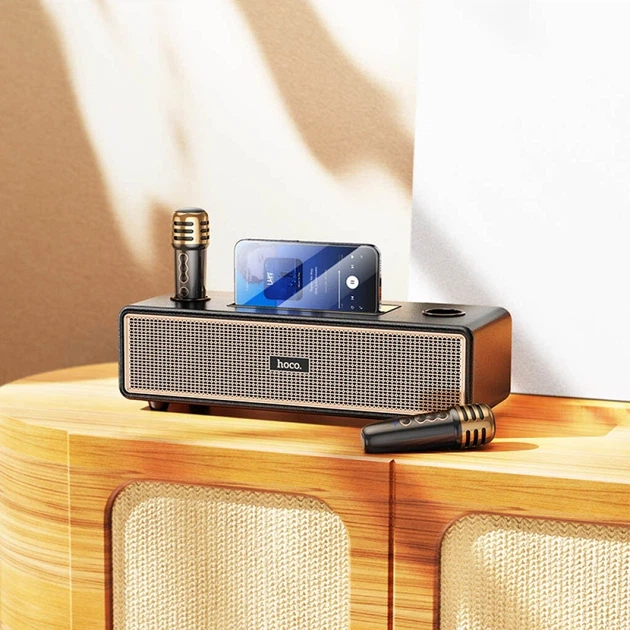 Портативная колонка Hoco BS63 Graceful Wireless Dual-Mic BT Speaker 10W*2 Black - изображение 7