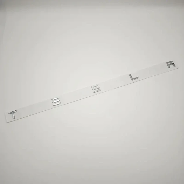 Емблема TESLA (буквы на багажник) 3D ABS Chrome 49×2 см для Tesla Model 3 / Y / S / X 901C - изображение 4