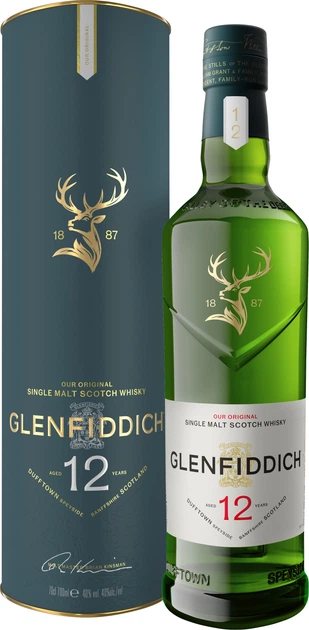Віскі Glenfiddich 12 років витримки 0.7 л 40% (5010327000176