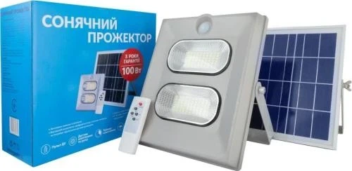 Прожектор LED, Alltop 0860B100-01, Grey, 100 Вт, солнечная панель - изображение 6