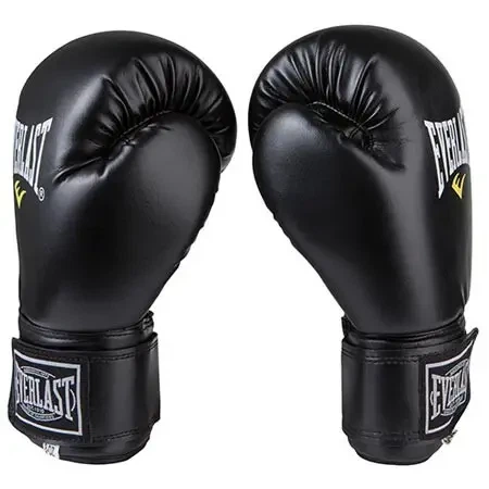 Боксерские перчатки Everlast чёрные профессиональные тренировочные, надёжная защита рук - изображение 3
